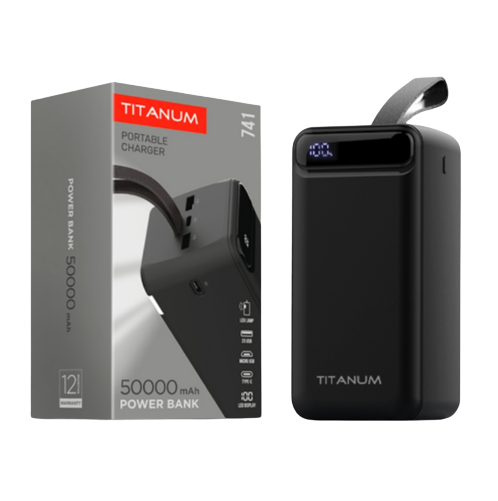 Павербанк 50000mAh Titanum TPB-741-B чорний