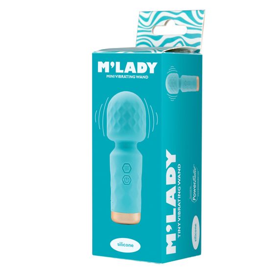 Вібромасажер M’Lady Mini Vibrating Wand Teal | Зображення 1
