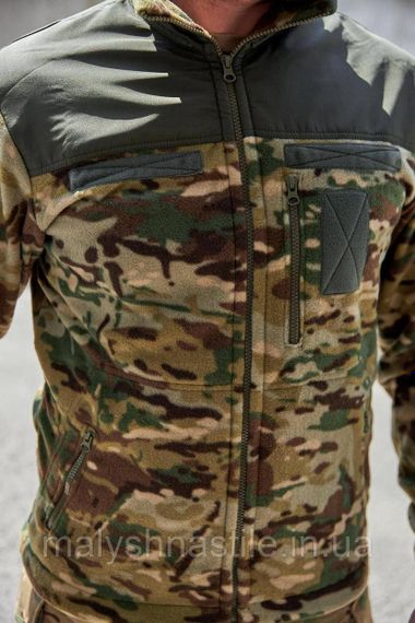 Флісова кофта мультикам з накладками Military | Зображення 4