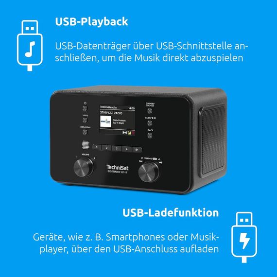 Интернет-радио TechniSat стерео с Bluetooth, DAB+, FM, WLAN, будильником управление с приложения радиоприемник | Зображення 3