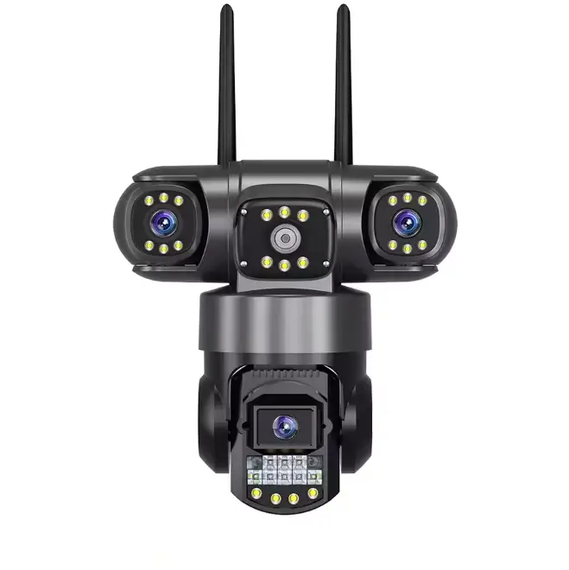 Уличная поворотная 4G IP камера видеонаблюдения EVKVO SC28 V380 Pro | 3 Линзы | 16MP