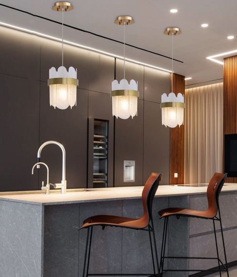 Люстра стельова на 5 лампочок 27401 Латунь 35-70х20х20 см. | Зображення 6