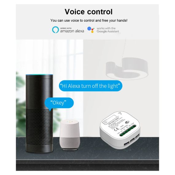 DIY Mini Switch Controller Пульт дистанционного управления Tuya WiFi Работает с Alexa Google Home (305js) | Зображення 5