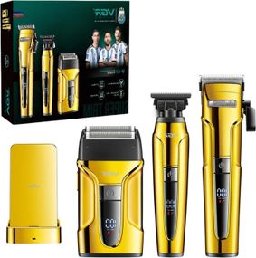 Комплект VGR 3 в 1 V-694 GOLD акумуляторна машинка для стрижки, триммер та електробритва шейвер (45692-V-694 GOLD_1754)