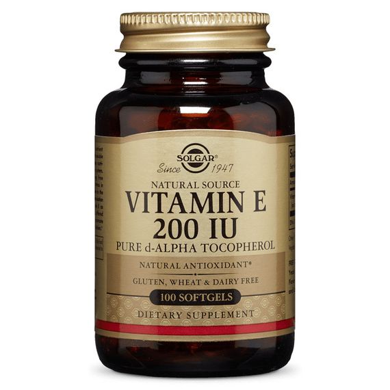 Витамин E Solgar Vitamin E 200 IU Mixed Tocopherols 100 Softgels