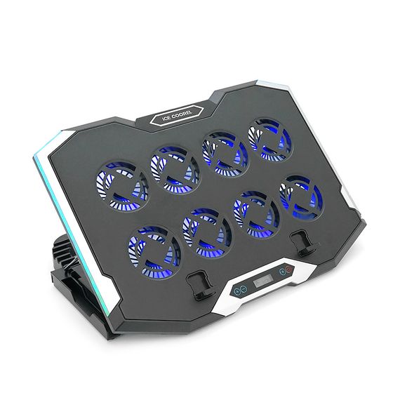 Подставка под ноутбук IceCoorel K10.10-17", 8x70mm, корпус пластик + алюминий