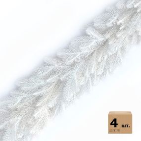 Хвойные гирлянды Lux литые белые (упаковка 4 штуки по 2 м)
