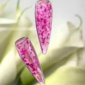 Гель з сухоцвітами Crooz Flower Gel №2 (прозоро-малиновий) 5 мл