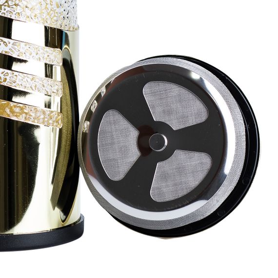 Чайник для заварки з френч пресом і фільтром 1 л Золотий | Зображення 2