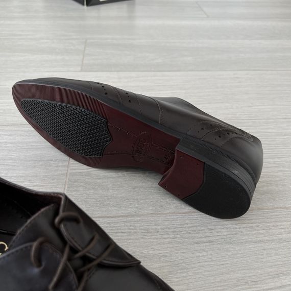 Кожаные коричневые туфли IKOS 41 44 размер | Зображення 3