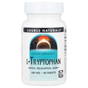 L-триптофан Source Naturals L-Tryptophan 500mg 60 Tablets