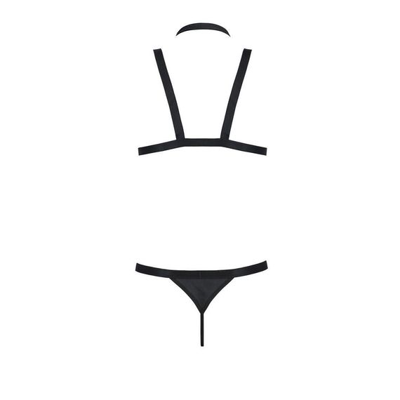 Комплект чоловічої білизни зі стреп Passion 039 SET ANDREW L/XL Black, стринги, шлейки Sex Aura | Зображення 5