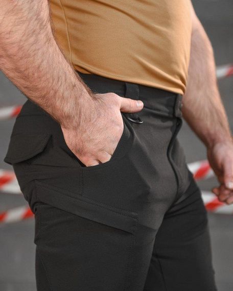 Стрейчеві тактичні штани Cambodia чорні поліція НП5183 | Зображення 3