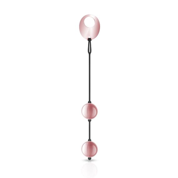 Металлические вагинальные шарики Rosy Gold Nouveau Kegel Balls, масса 376 г, диаметр 2,8 см | Зображення 1