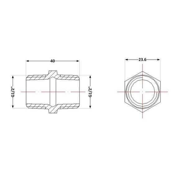 Ниппель чугунный 1/2" НР | Зображення 1