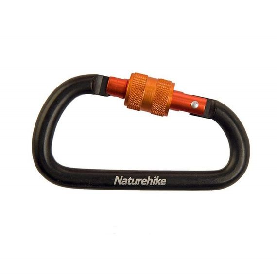 Карабін Naturehike D-type NH15A005-H, 6 см, чорний
