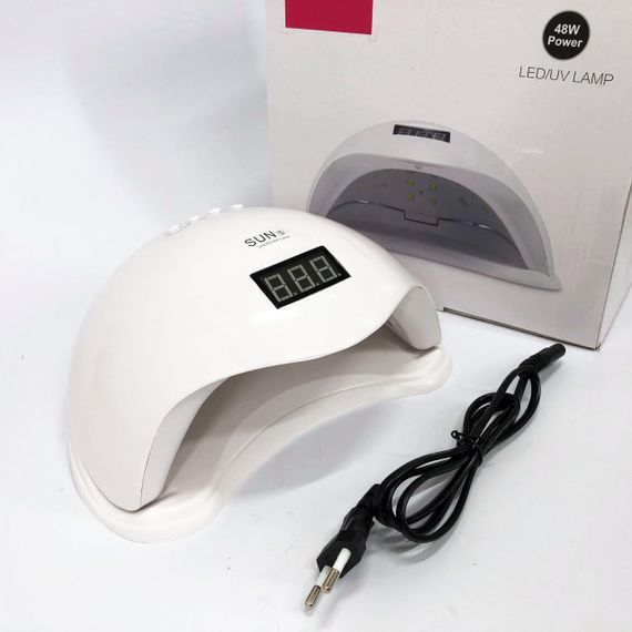 Лампа SUNUV SUN 5 PLUS 48W WHITE UV/LED для полімеризації, Професійна лампа для нігтів з таймером | Зображення 7