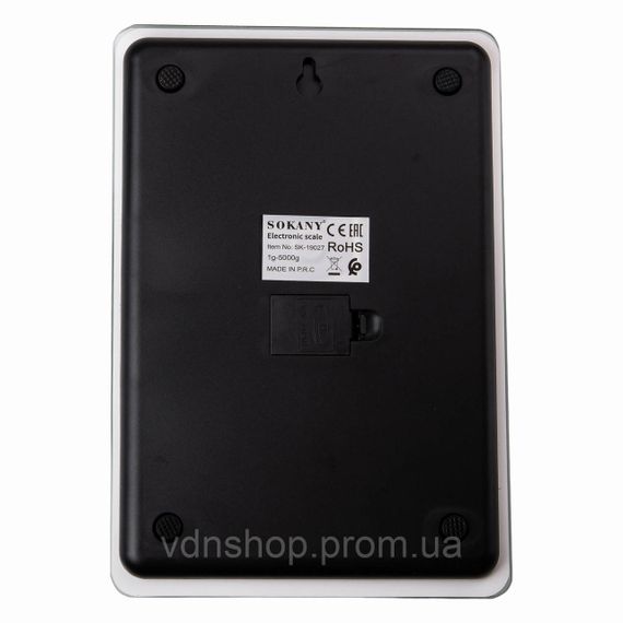 Ваги для кухні Sokany до 5 кг електронні на батарейках Зелені Lugi SK-19027GR | Зображення 2