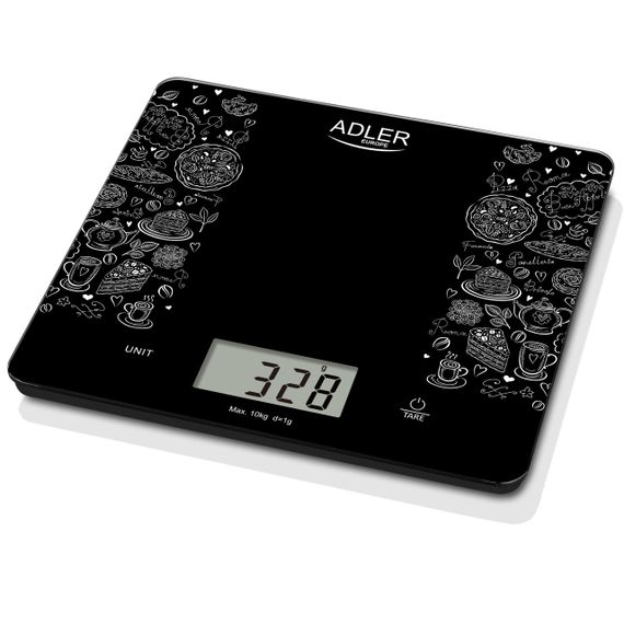 Ваги кухонні електронні Adler AD 3171 до 10 кг зі скляною платформою