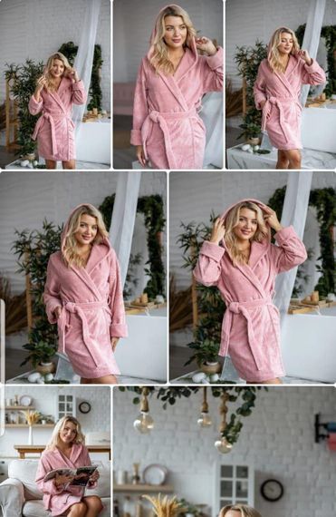 Женский халат Nusa 8665 Пудровый, S | Зображення 6