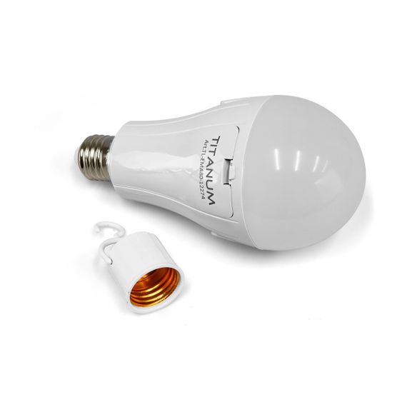 Світлодіодна лампа акумуляторна TІTANUM A80 12W E27 4000K 230V | Зображення 5