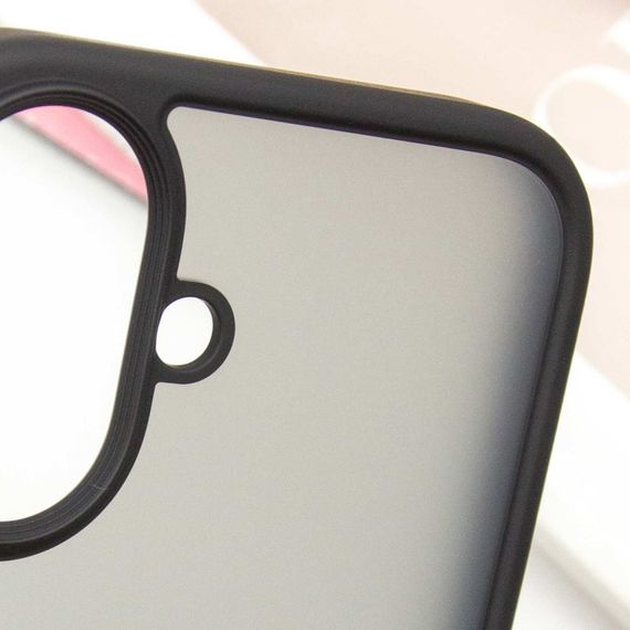 TPU+PC чехол Metal Buttons для Apple iPhone 16 (6.1") Черный | Зображення 4
