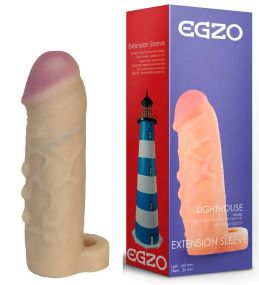 Удлиняющая насадка - презерватив EGZO Ciberskin ES003 ( 16 см х 3,6 см ) Sex Aura