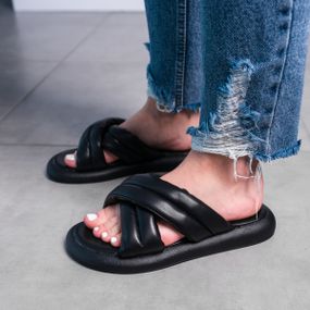 Шльопанці жіночі Fashion Basil 3631 39 розмір 25 см Чорний