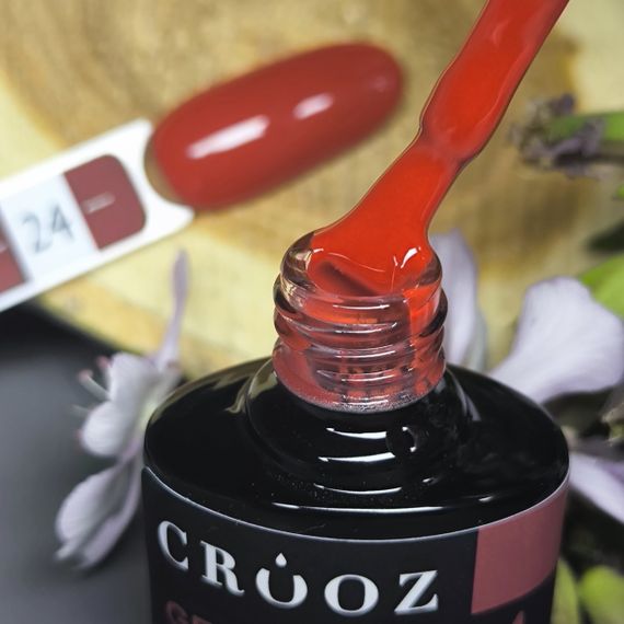 Гель-лак Crooz 24 (глубокий и насыщений красный) 8мл