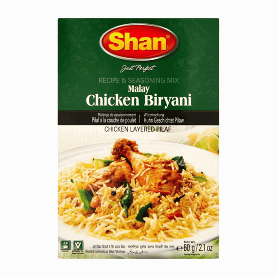 Суміш спецій для рису (курячого бірʼяні)  Chicken Biryani Malay 60г Shan 788821034021