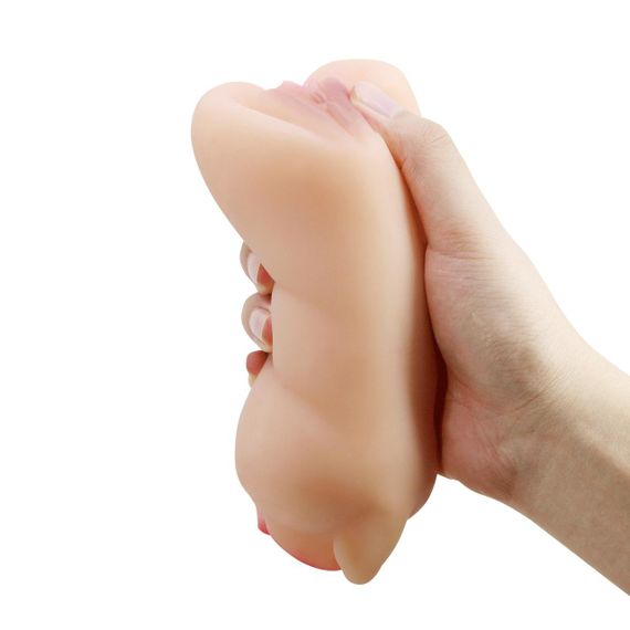 Двойной мастурбатор вагина ротик CRAZY BULL Zoey, TPR sexstyle | Зображення 5