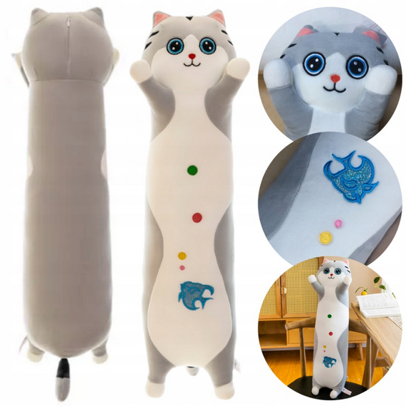 М'яка плюшева Кішка-обіймашка 100 см, дитяча довга плюшева кішечка-батон | Зображення 7