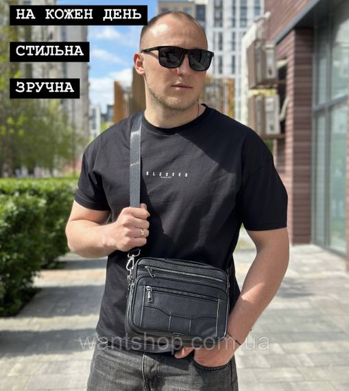 Сумка барсетка чоловіча шкіряна горизонтальна через плече BEXHILL TM-31267 | Зображення 7