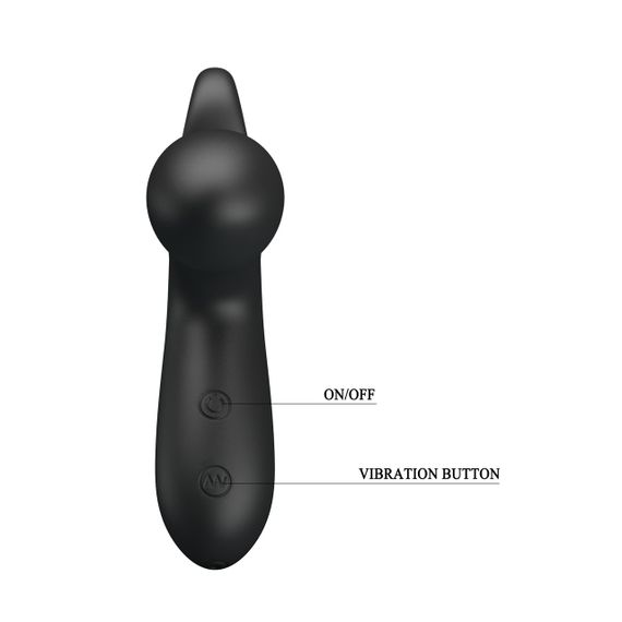 Массажер простаты - Pretty Love Barrack Prostate Stimulator Black Sex Aura | Зображення 6
