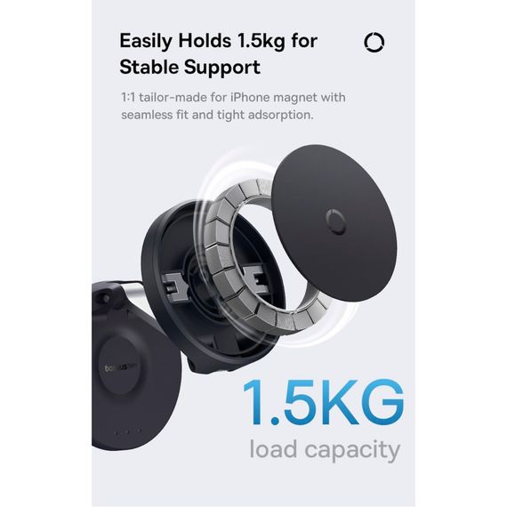 Універсальний автотримач Baseus MagPro Magnetic Foldable Phone Mount Cluster Black (B10564101121-00) | Зображення 8
