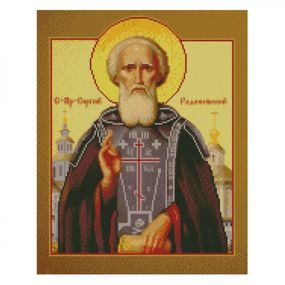 Алмазная мозаика "Преподобный Сергей Радонежский" Strateg FA40052 40х50 см