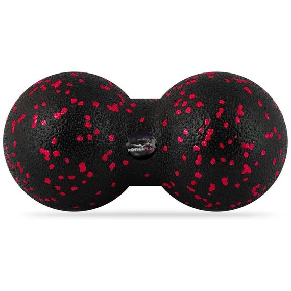 Массажный мяч двойной Паверплей PP-4352 Epp foam peanut ball (d8*16cm.) Черный/Красный