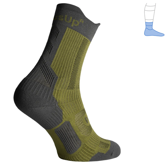 Шкарпетки компресійні літні "ShortDry PRO" сіро-зелені | Зображення 1