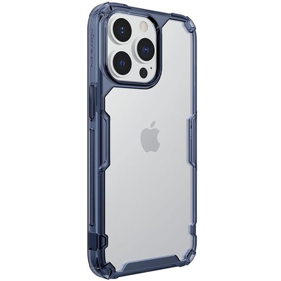 TPU чохол Nillkin Nature Pro Series для Apple iPhone 13 Pro (6.1") Синій (прозорий) | Зображення 1
