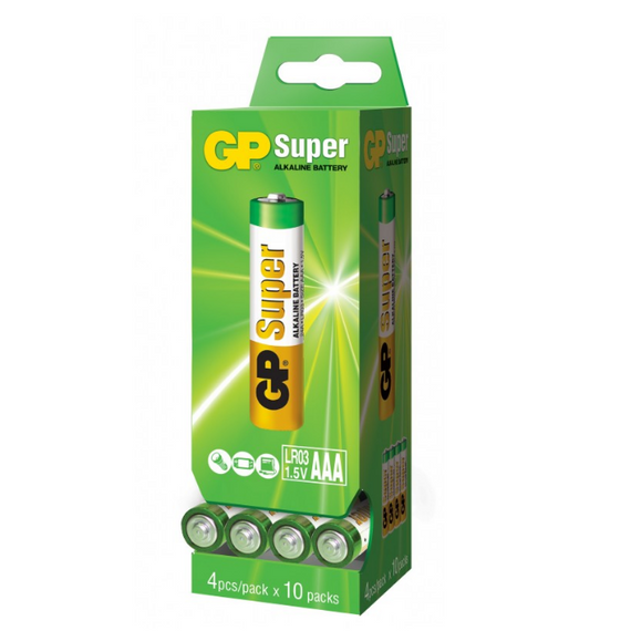 Батарейка лужна ААА/LR03 (пл-4шт) GP Super