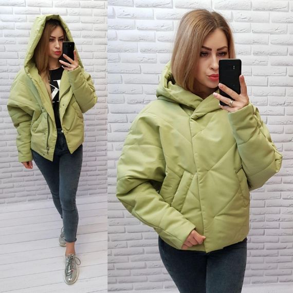 Куртка оверсайз, арт. 187, колір яблуко