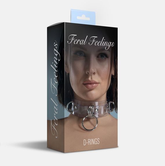 Нашийник для фіксації Feral Feelings - D-Rings Trasparent | Зображення 1