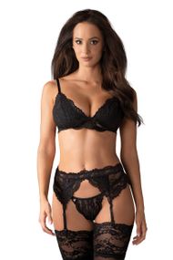 Комплект с поясом Obsessive 810-SEG-1 set Черный S/M