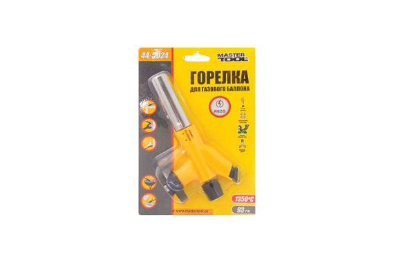 Горелка газовая c пьезоподжигом Mastertool - Прометей (44-5024) | Зображення 1
