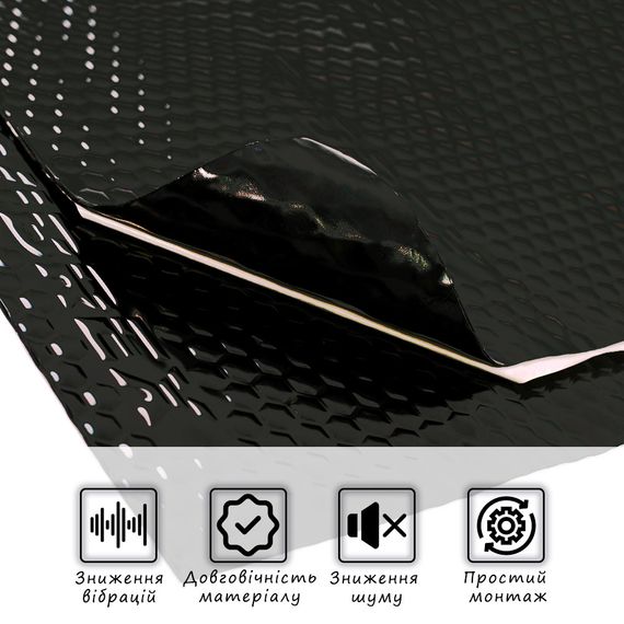 Виброизоляция премиум класса Vibrex Black Label 3x500x350 для шумоизоляции автомобиля | Зображення 2