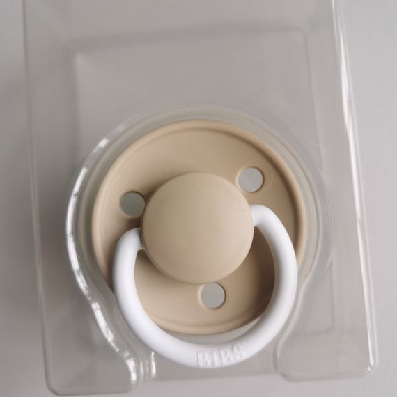 Соска пустушка Bibs De Lux Silicone Vanilla glow 0-36 міс силіконова нічна