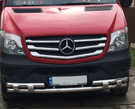 Передняя нижняя дуга Shark (нерж.) 2013-2024 для Mercedes Sprinter | Зображення 2