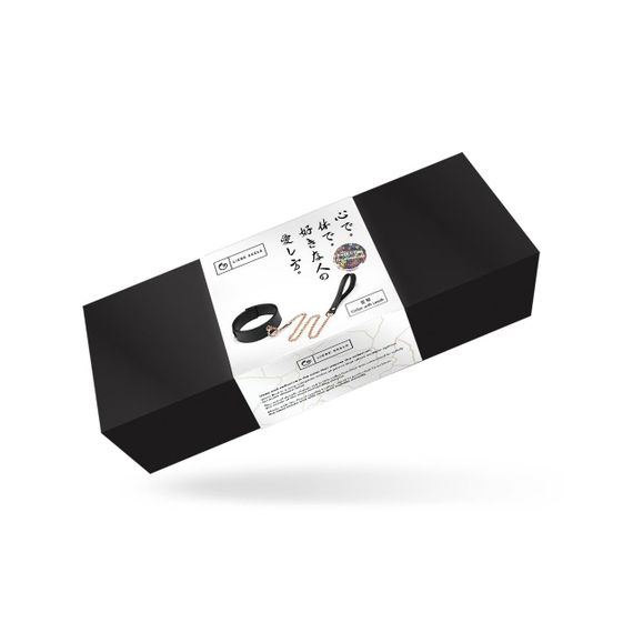 Ошейник с поводком Liebe Seele Black Organosilicon Collar with Leash, экокожа sexstyle | Зображення 6