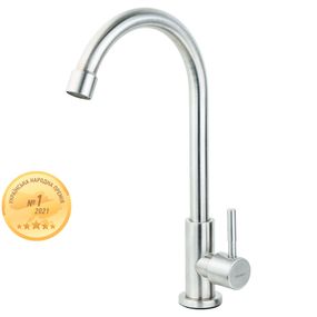 Змішувач KT 1/2" монокран на гайці SS AQUATICA (KT-1G170P) 9722601