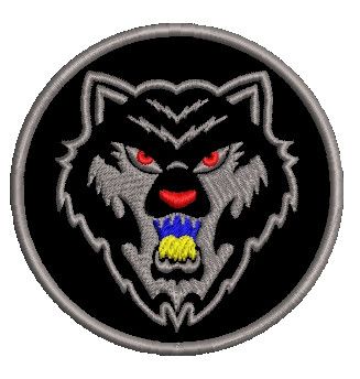 Шеврон Волк (черный) | Зображення 2